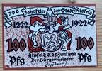 Hessen 100 Pfennig Notgeld der Stadt Alsfeld -