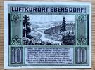 Thüringen 10 Pfennig Notgeld der Stadt Ebersdorf -