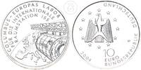 Deutschland BRD 10 Euro 2004 10 &euro; Gedenkm&uuml;nze - Columbus &ndash; Europas Labor... 35,00 EUR  + 7,00 EUR frais d'envoi