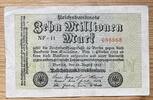 Weimarer Republik 10 Mio. Mark Inflation von 1919/1924 - 22.8.1923 -