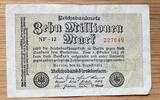 Weimarer Republik 10 Mio. Mark Inflation von 1919/1924 - 22.8.1923 -