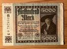 Weimarer Republik 5000 Mark Inflation von 1919/1924 - 2.12.1922 -