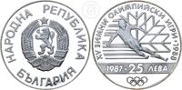 Bulgarien 25 Leva Olympische Winterspiele Calgary - Skiabfahrtslauf -
