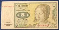 Deutschland BRD 5 Deutsche Mark 5 DM Banknote -