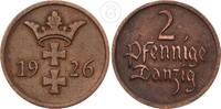 Danzig 2 Pfennige 1926 2 Pfennig ss 9,00 EUR prix TTC + 7,00 EUR frais d'envoi