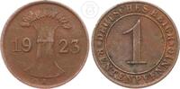 Deutschland - Weimar 1 Rentenpfennig Weimarer Republik - 1 Pfennig Kursmünze -