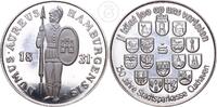 BRD Silbermedaille 150 Jahre Stadtsparkasse Cuxhaven - Numus Aureus Hamburgensis -