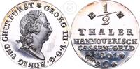BRD Silbermedaille König und Kurfürst Georg III. - 1/2 Thaler Hannoverisch Kassen-Geld 1801 -