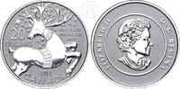 Kanada 20 Dollars 1/4 Unze Weihanchten - 1/4 oz Silber - Rentier -