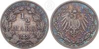 Deutsches Kaiserreich 1/2 Mark 1/2 Reichsmark -