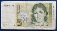 Deutschland BRD 5 Deutsche Mark 5 DM Banknote -