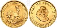 Südafrika 2 Rand Jan van Riebeeck und der Springbock - 2 Rand im Sovereign Gewicht -