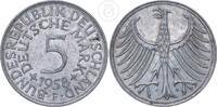 Deutschland BRD 5 Mark 1958 F 5 Deutsche Mark Silberadler - Heiermann 5 DM TTB+