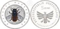 Deutschland BRD 5 Euro 5 € Gedenkmünze - Rostrote Mauerbiene (Farbdruck) -