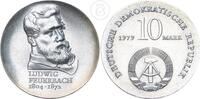 DDR 10 Mark 1979 Ludwig Feuerbach fast Stempelglanz, berieben 60,00 EUR  + 10,00 EUR frais d'envoi