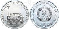 DDR 5 Mark 1988 5 Mark Erste Deutsche Ferneisenbahn - Saxonia pr&auml;gefrisch 10,00 EUR  + 7,00 EUR frais d'envoi