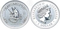 Australien 1 Dollar 1 Unze Silber 2004 Lunar I Serie: Jahr des Affen vz 85,00 EUR  + 10,00 EUR frais d'envoi