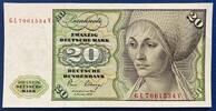 Deutschland BRD 20 Deutsche Mark 1980 20 DM Banknote I 35,00 EUR  + 7,00 EUR frais d'envoi