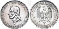 Deutschland - Drittes Reich 5 Mark 1934 F 5 Reichsmark Schiller ss-vz/vz 250,00 EUR  + 10,00 EUR frais d'envoi