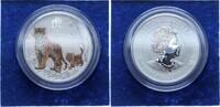 Australien 2 Dollar 2oz Silber Lunar III Serie: Jahr des Tigers - Coloured edition from The Perth Mint -