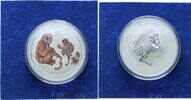 Australien 1 Dollar 1oz Silber Lunar II Serie: Jahr des Affen - Coloured edition from The Perth Mint -