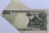 Indonesia 500 rupiah 1992 large cut error! VF