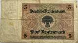 Germany five rentenmark 1926 VF
