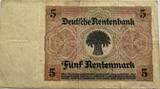 Germany five rentenmark 1926 VF