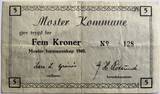 Norway five kronen 1940 Westland Moster commune VF