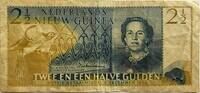Nederlands Nieuw-Guinea 2,5 gulden 1954 enige minimale scheurtjes VF