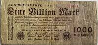 one billion mark 1923 Germany  SS-