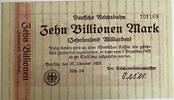 ten billion mark 1923 Germany (Berlin Reichsbahn)  UNC