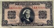Nederland 2,5 gulden 1945 AU 95,00 EUR  + 9,00 EUR frais d'envoi