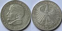 Germany five mark 1957J Eichendorff VZ 125,00 EUR  + 16,00 EUR frais d'envoi
