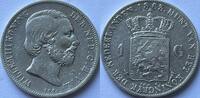 Nederland een gulden 1863 SS- 32,00 EUR  + 9,00 EUR frais d'envoi