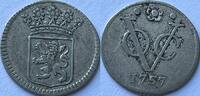 VOC Holland zilveren afslag halve duit 1757 SS 195,00 EUR  + 16,00 EUR frais d'envoi