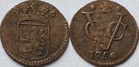 VOC Holland 1/2e duit 1750 SS 20,00 EUR  + 4,00 EUR frais d'envoi
