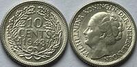 Nederland tien cent 1943 EP AU/UNC 30,00 EUR  + 9,00 EUR frais d'envoi