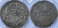 Noordelijke Nederlanden (Utrecht) 1/2e zilveren rijder in PCGS slab met hoge grade -