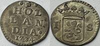 Noordelijke Nederlanden (Holland) wapenstuiver 1734 XF