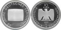 Deutschland 10 Euro BRD 10 Euro Silber 2002 G 50 Jahre Deutsches Fernsehen PP (Spgl) -