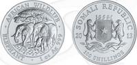 Somalia Somalia 100 Sh 2013 African Wildlife Elefant Silber 100 Shillings 2013 BU (Brilliant Uncirculated)