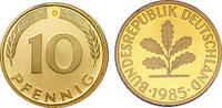 Deutschland 10 Pfennig 1985 Deutschland bankfrisch 0,50 EUR prix TTC + 9,90 EUR frais d'envoi
