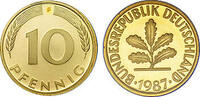 Deutschland 10 Pfennig 1987 Deutschland bankfrisch 0,50 EUR prix TTC + 9,90 EUR frais d'envoi