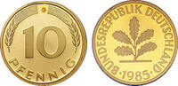 Deutschland 10 Pfennig 1985 Deutschland bankfrisch 0,50 EUR prix TTC + 9,90 EUR frais d'envoi