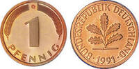 Deutschland 1 Pfennig 1991 Deutschland circuliert 0,30 EUR prix TTC + 9,90 EUR frais d'envoi