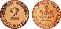 Deutschland 2 Pfennig 1974 Deutschland circuliert 0,30 EUR prix TTC + 9,90 EUR frais d'envoi