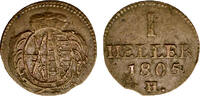 Sachsen, Albertiner 1 Heller 1805 Sachsen, Albertiner vorz&uuml;glich 55,00 EUR  + 69,00 EUR frais d'envoi