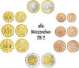 Deutschland Euro-KMS 2012 5 x 3,88 Euro Deutschland Euro-KMS 2012 -