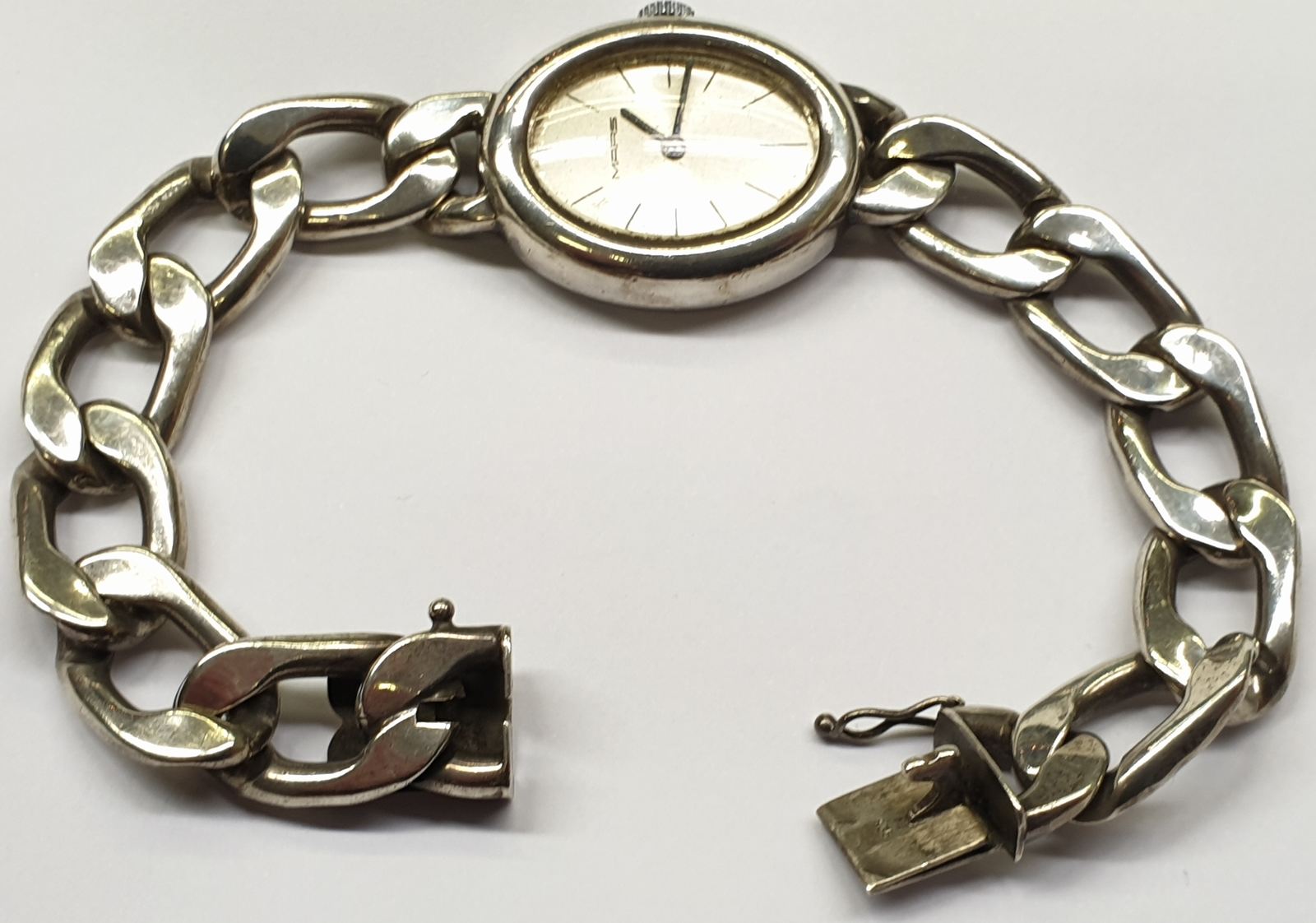 Silberuhr 925er Silber Uhr Mars Handaufzug Damenuhr Armbanduhr